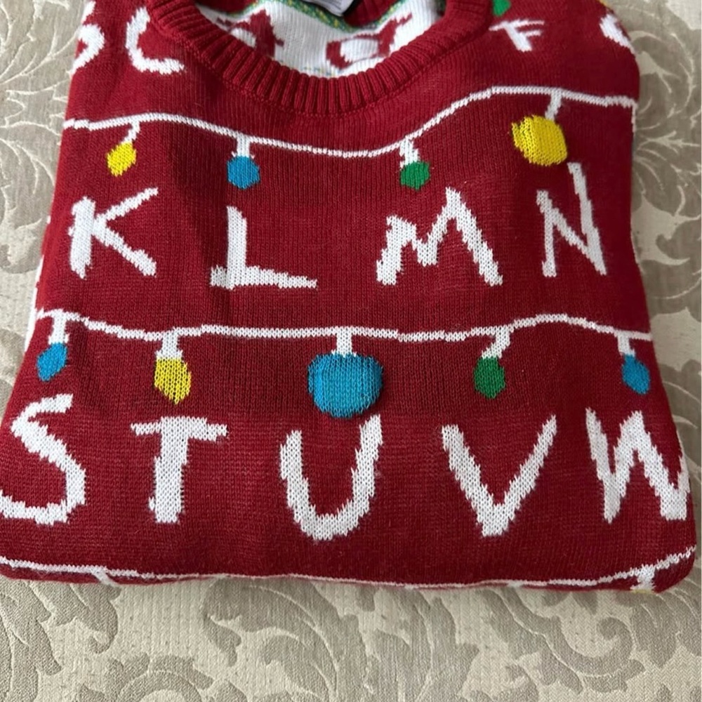 Stranger Things Sweater with Light Up Bulbs
